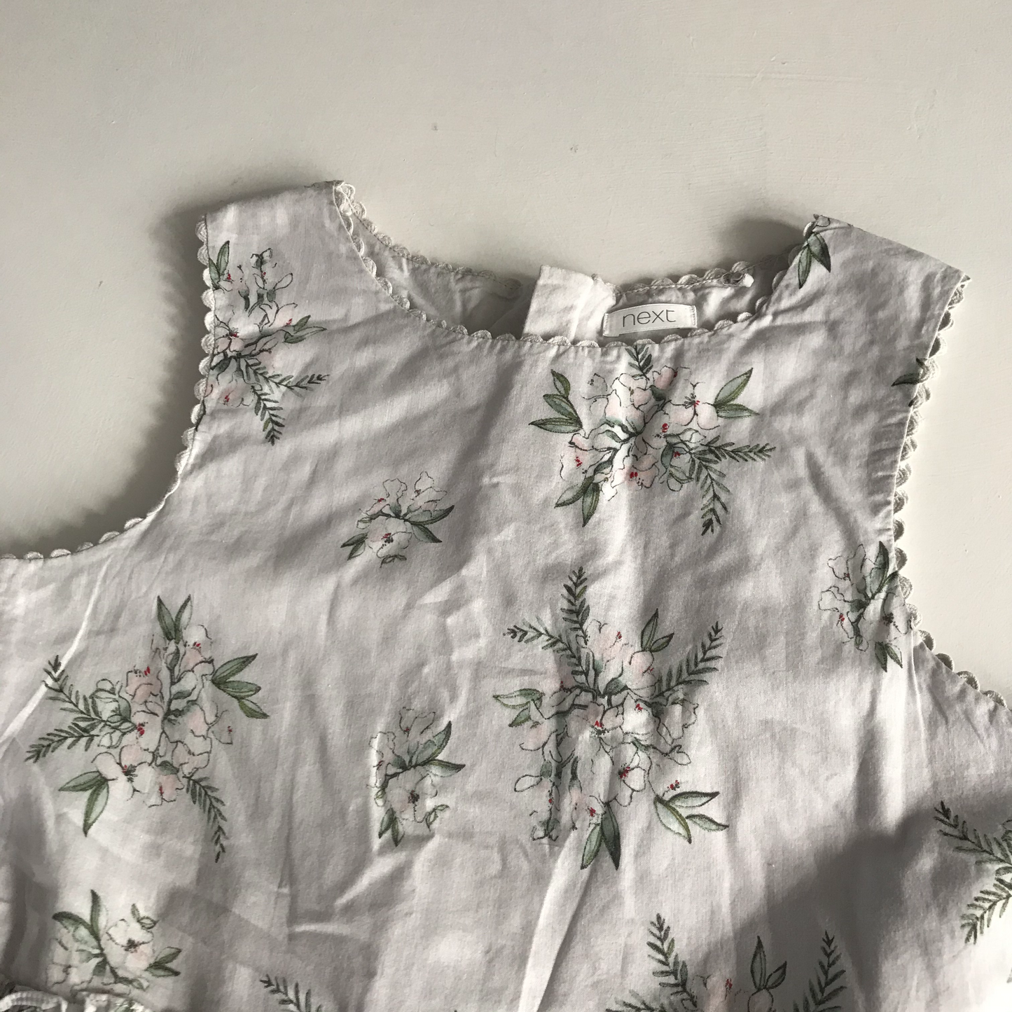 Dress - NEXT White Floral - Age 10