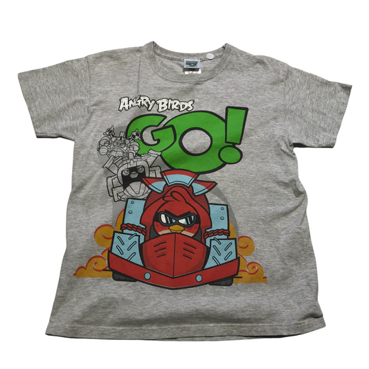 Angry Birds Grey Race Car T-shirt Age 10