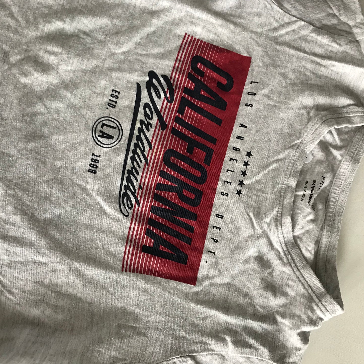 Grey Los Angeles T-shirt Age 10