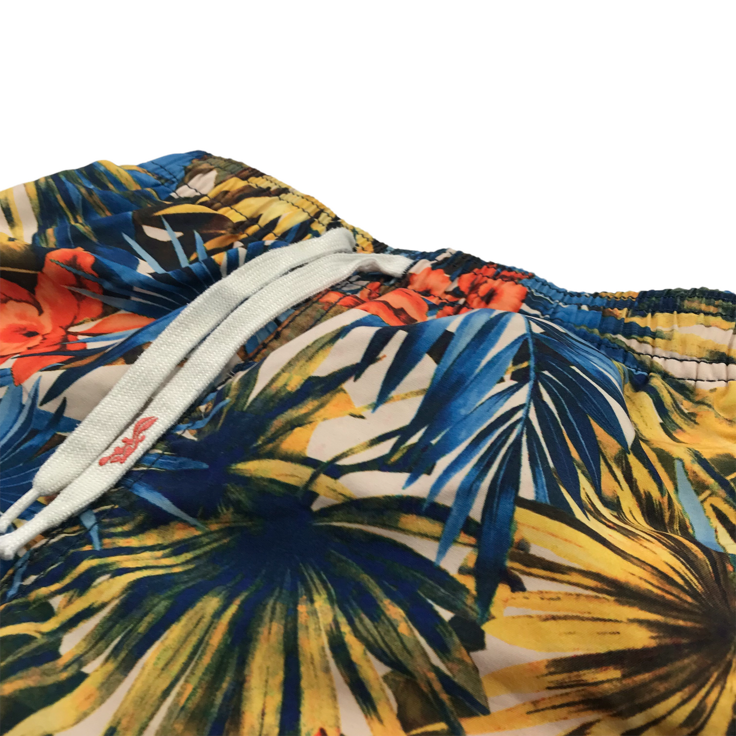 Platypus Australia Yellow and Blue Floral Swim Trunks Age 10