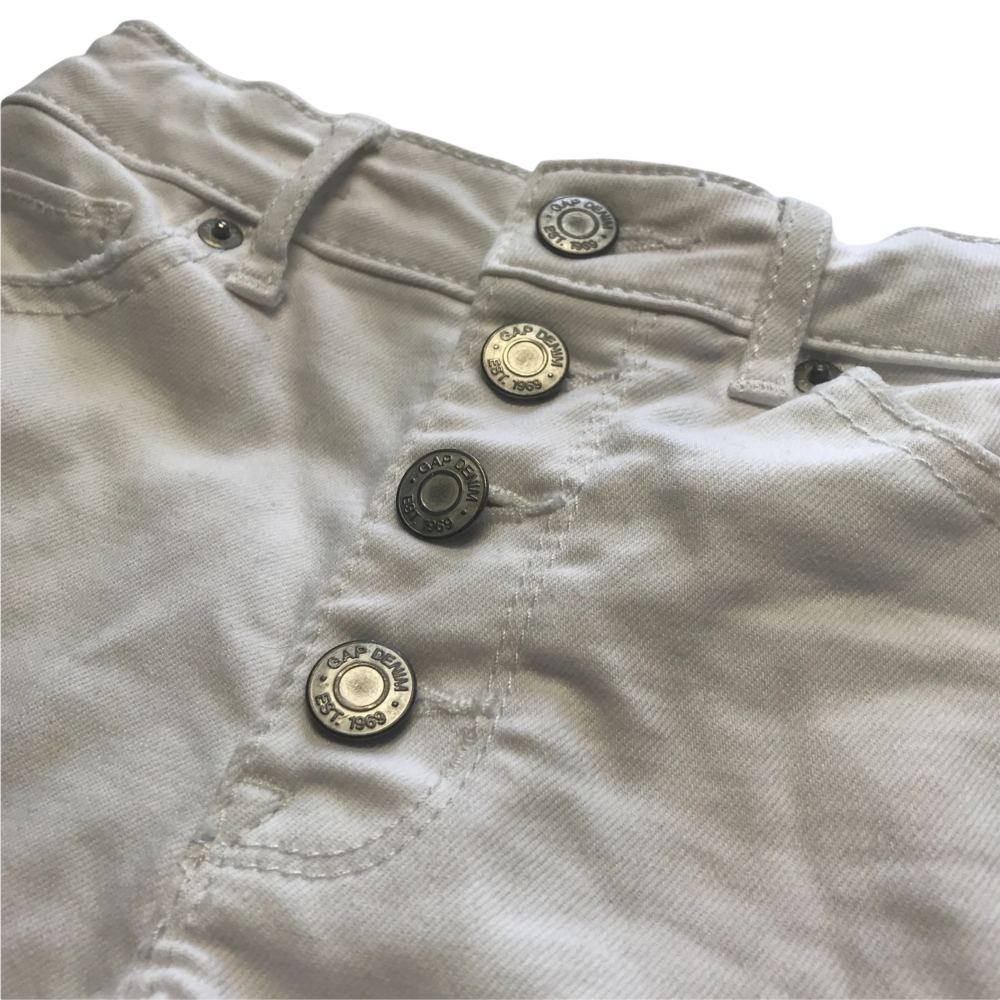 Gap White High Waist Denim Shorts Age 10