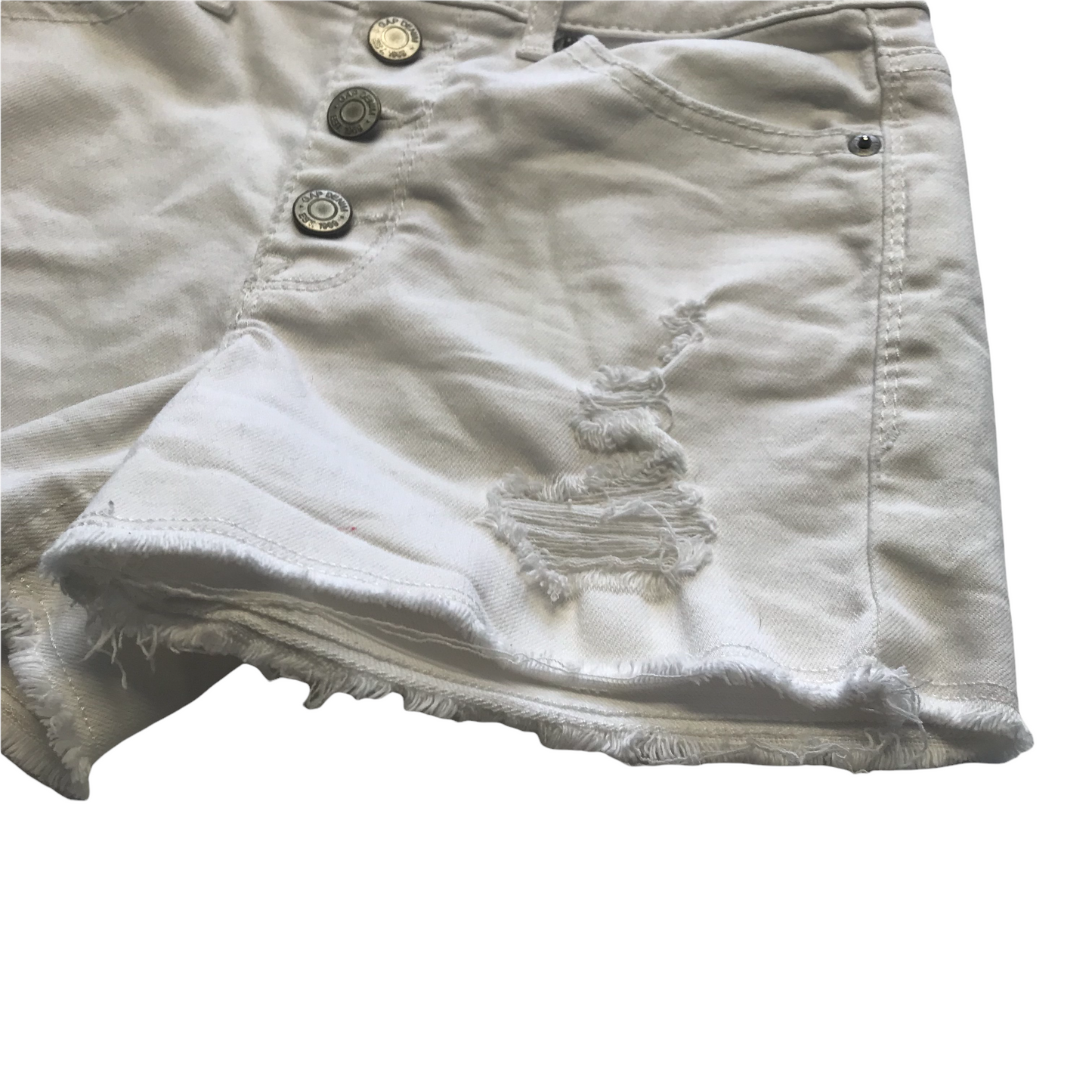 Gap White High Waist Denim Shorts Age 10