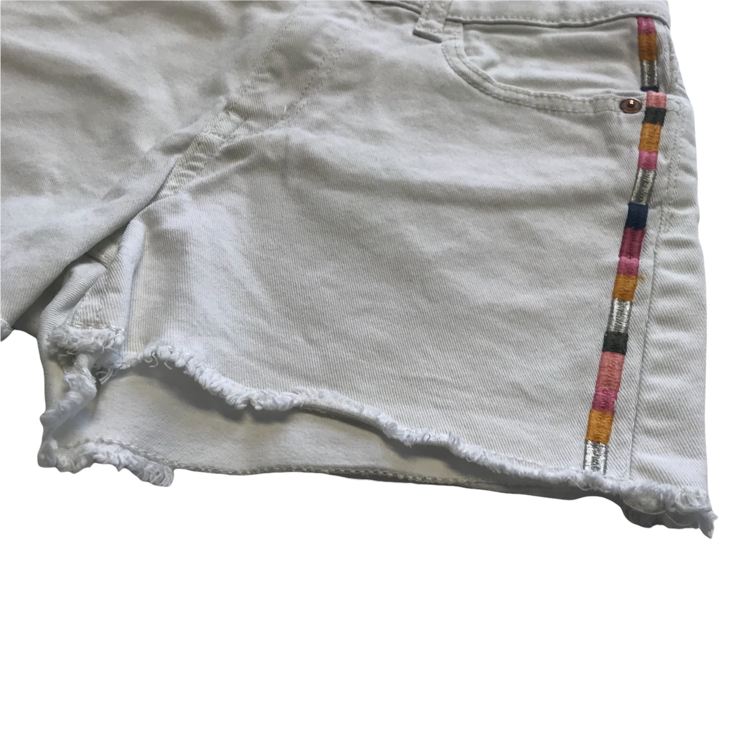 H&M White Embroidery Shorts Age 10