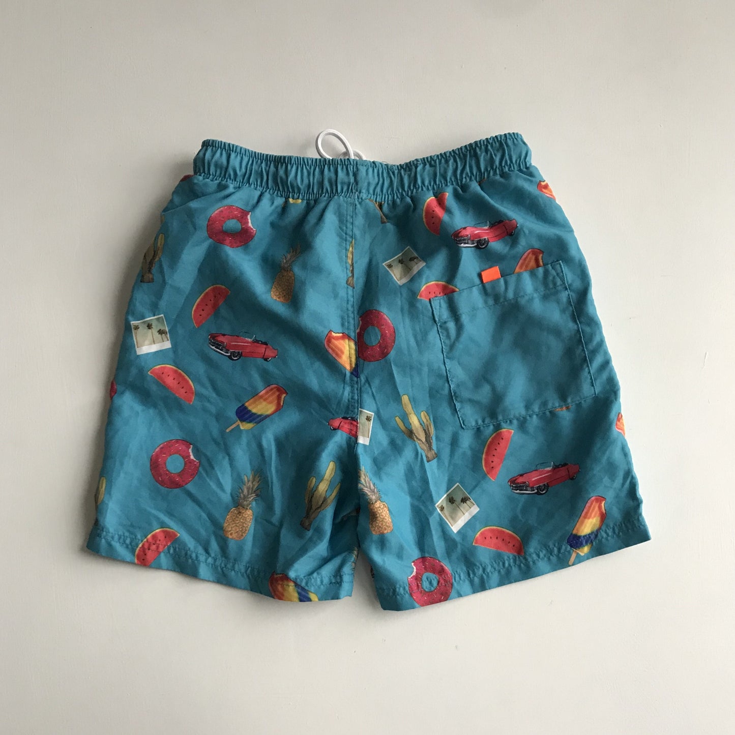 Swim Trunks - Blue Holiday Theme - Age 10