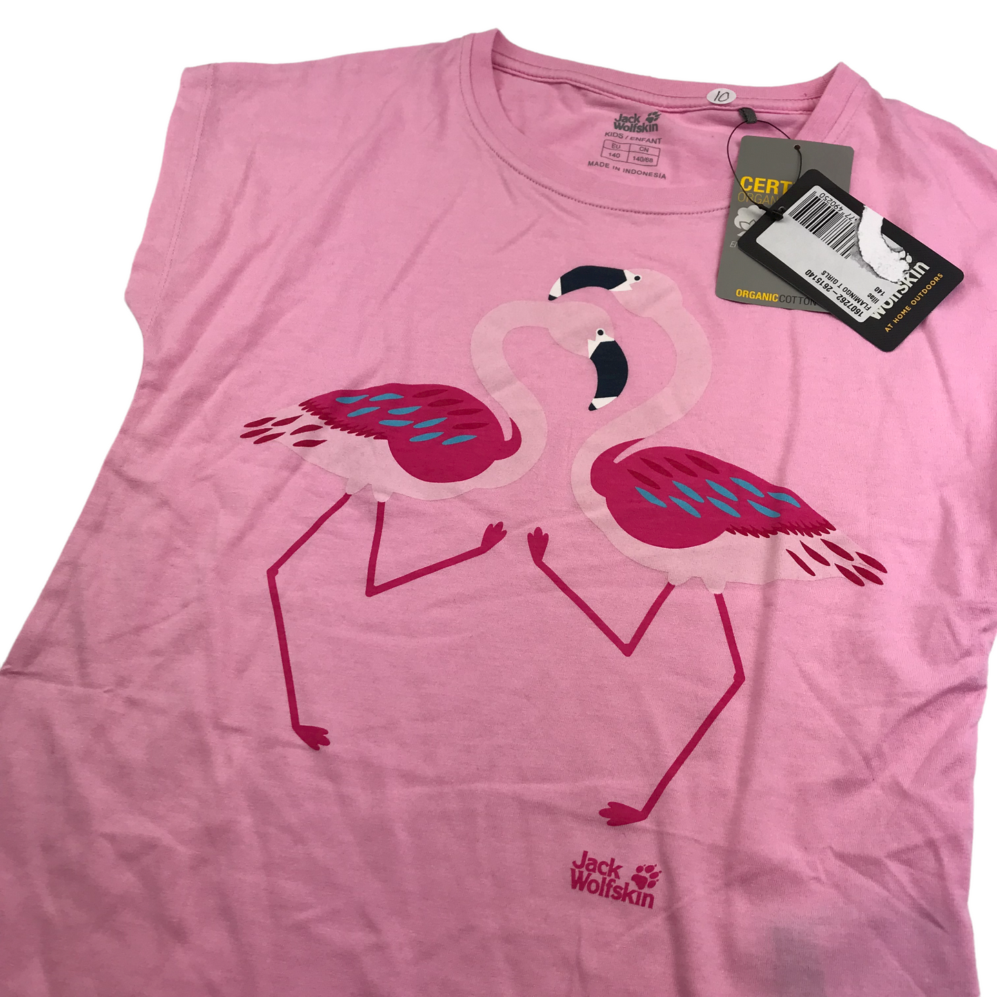 Jack Wolfskin Pink Flamingo T-shirt Age 10