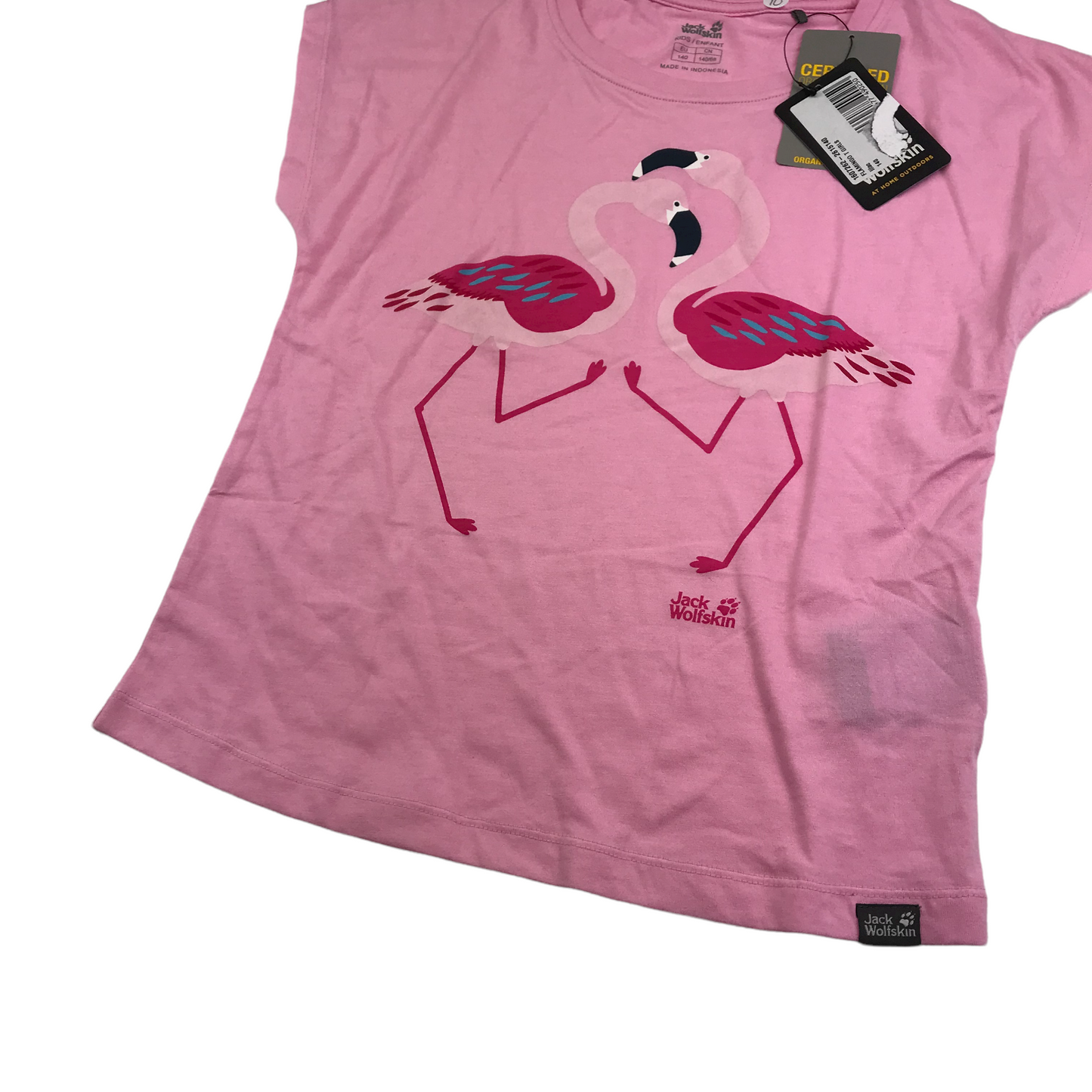 Jack Wolfskin Pink Flamingo T-shirt Age 10