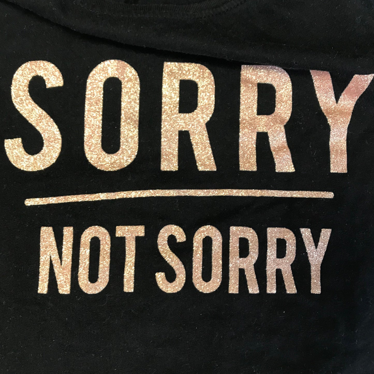 Primark Black Sorry Not Sorry T-shirt Age 11