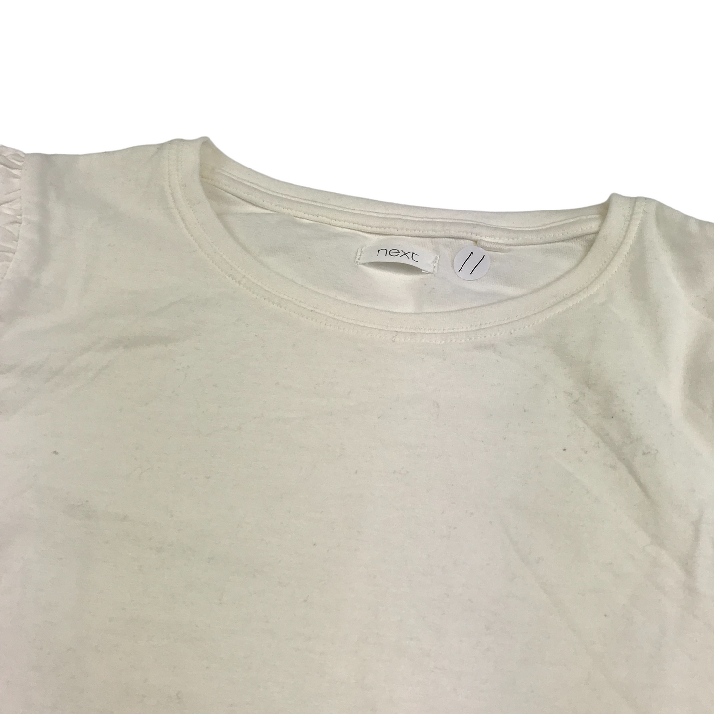 Next White Puffed Shoulders T-shirt Age 11