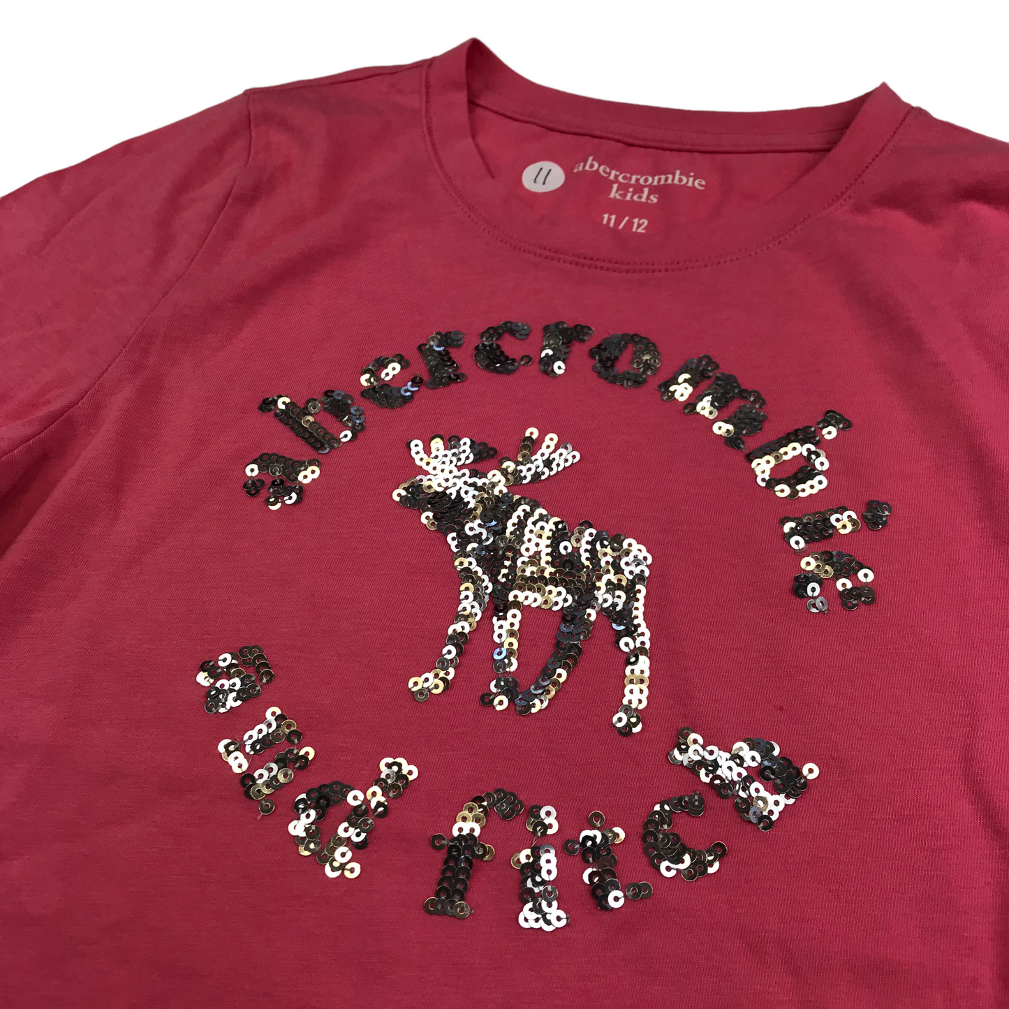 Abercrombie Pink Sequin T-shirt Age 11