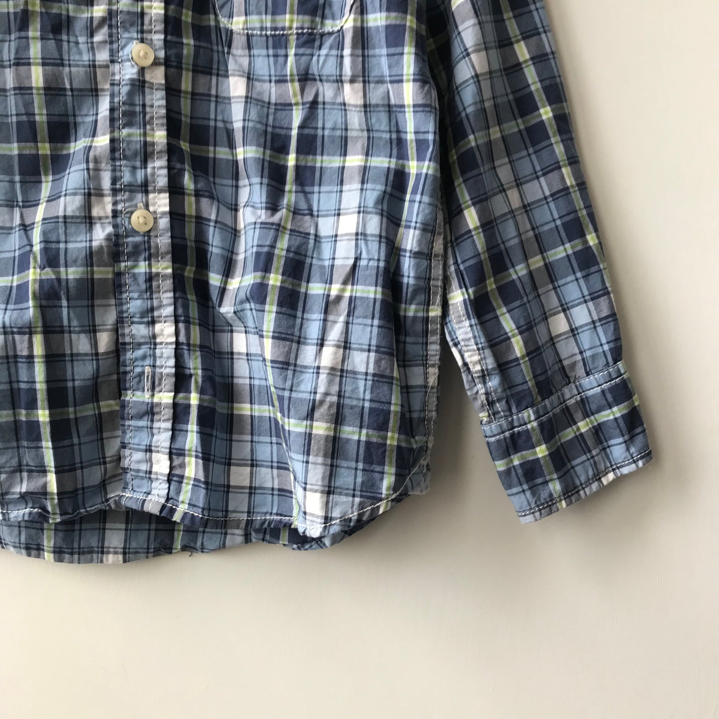 Shirt - Blue Check - Age 4