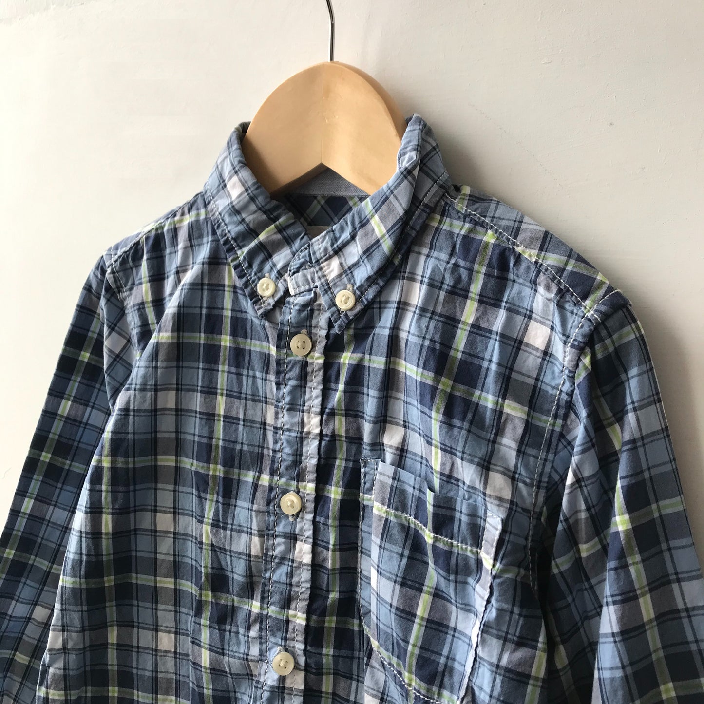 Shirt - Blue Check - Age 4
