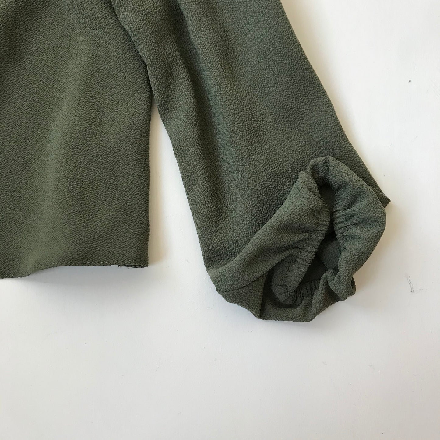 Primark Khaki Green Shoulder Top Age 7