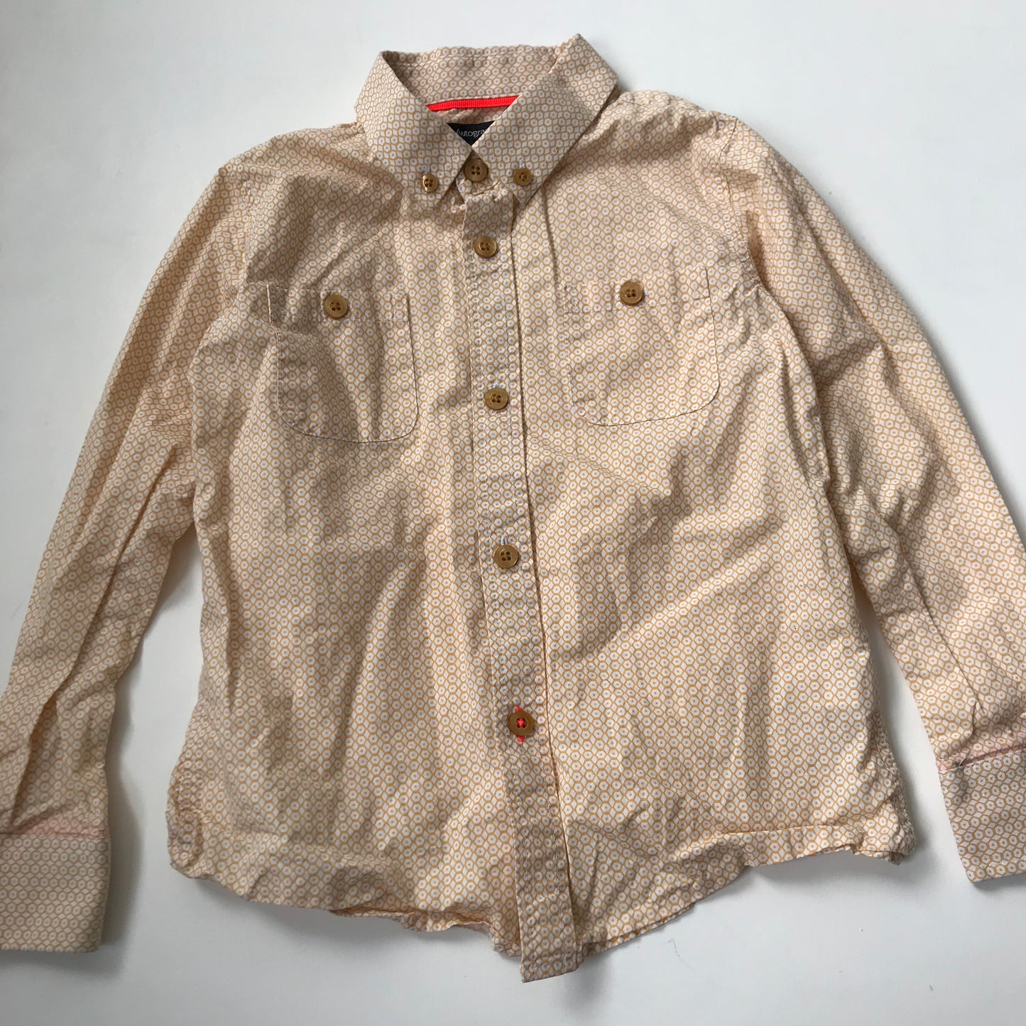 Shirt - Cream Gold Circles - Age 5