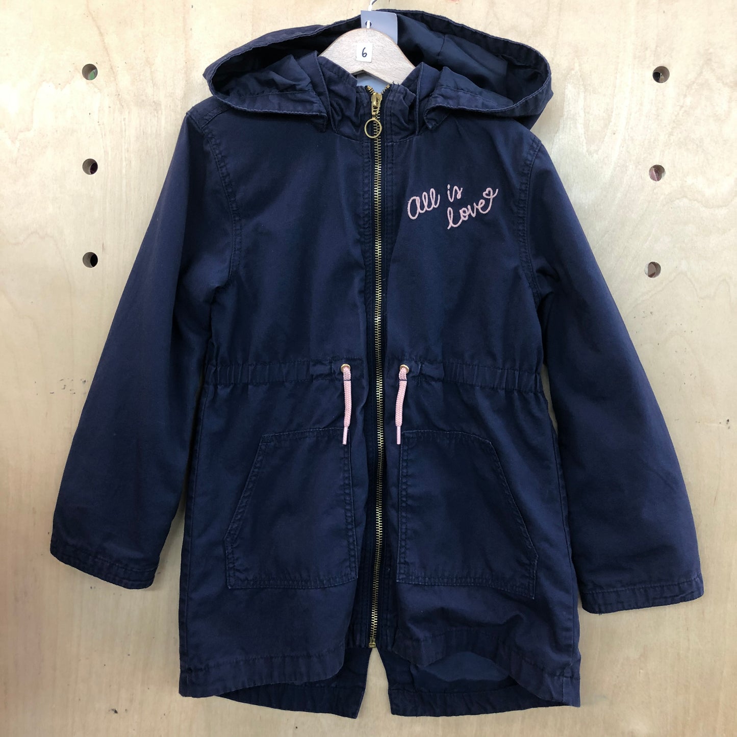 Navy Blue All Is Love Light Parka Jacket Age 6