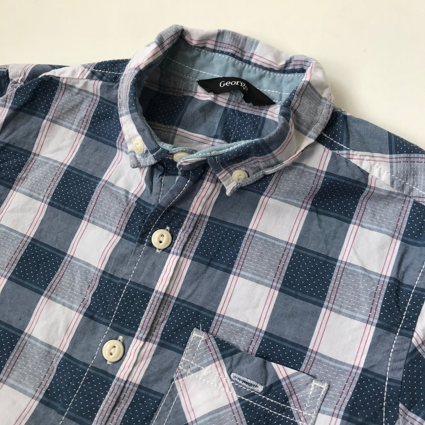 Shirt - Blue Check - Age 5