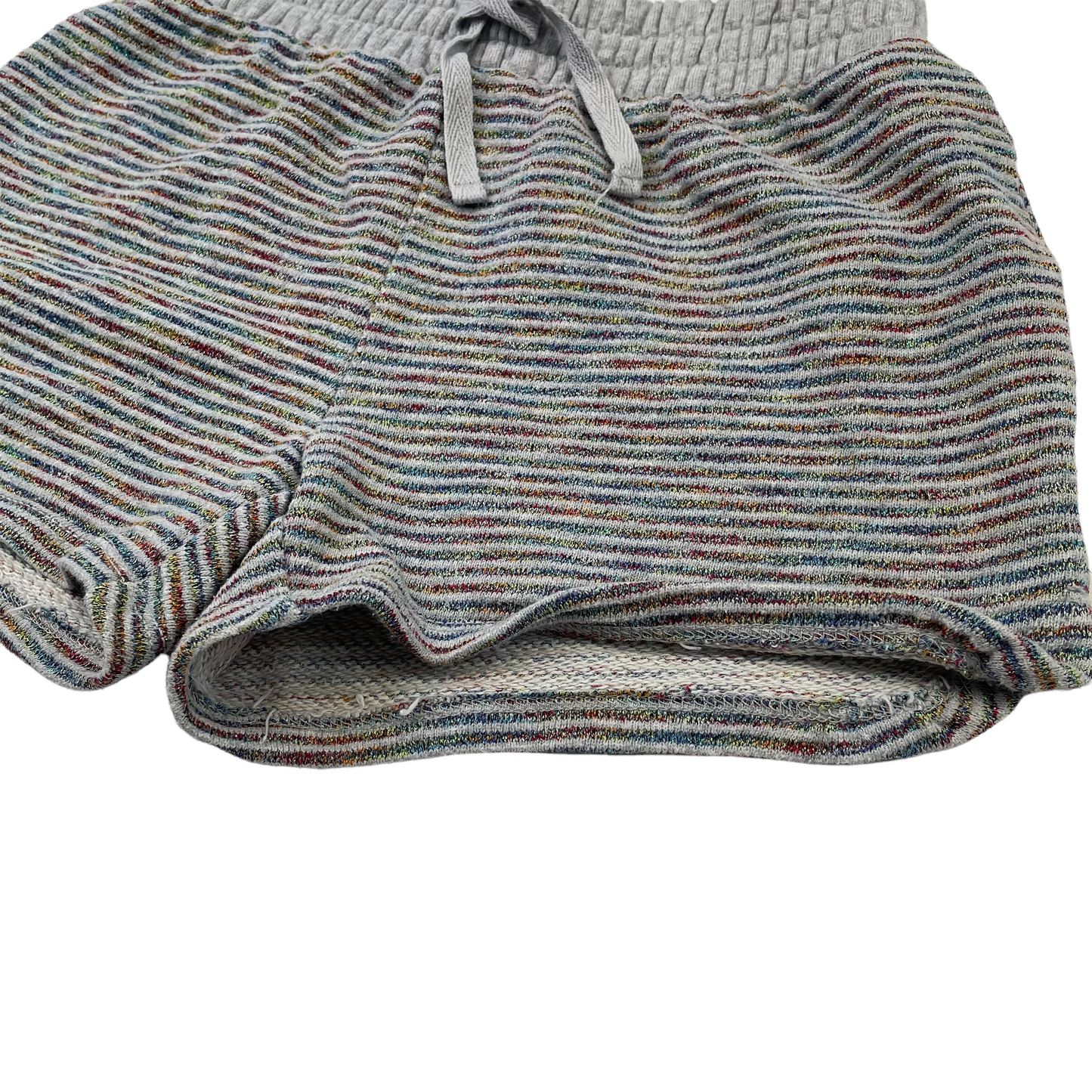 Gap Grey Sparkly Colourful Stripy Jersey Shorts Age 12