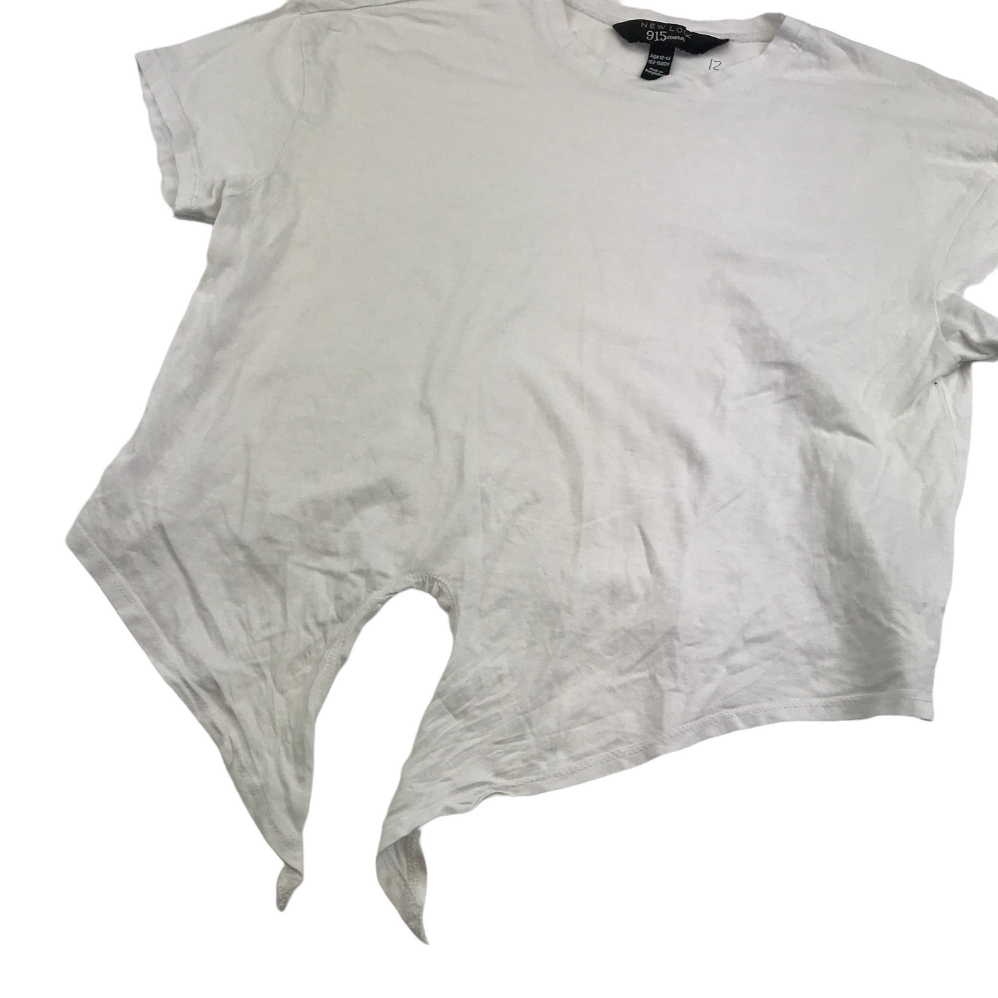 New Look White Plain T-shirt Age 12