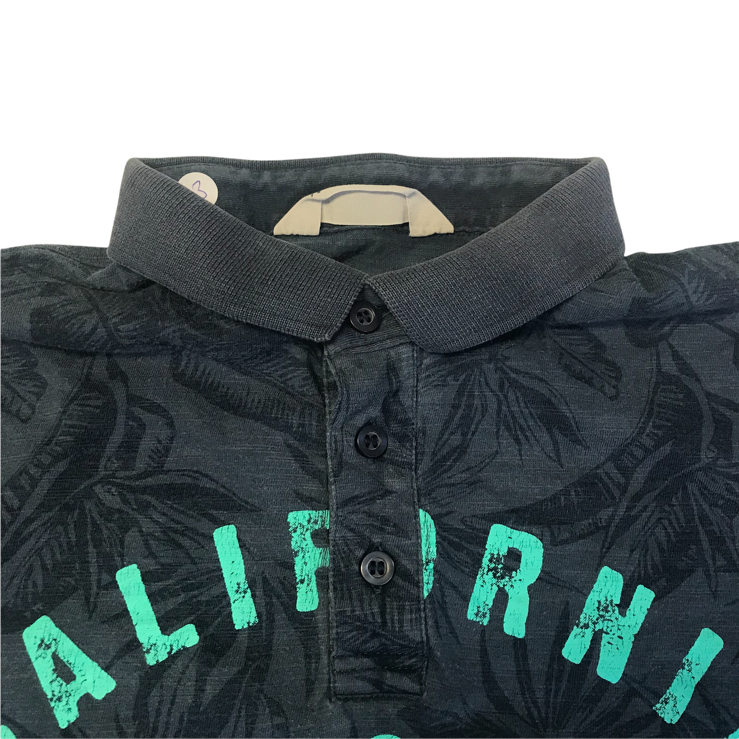 H&M California Palm Tree Print Polo Shirt Age 13