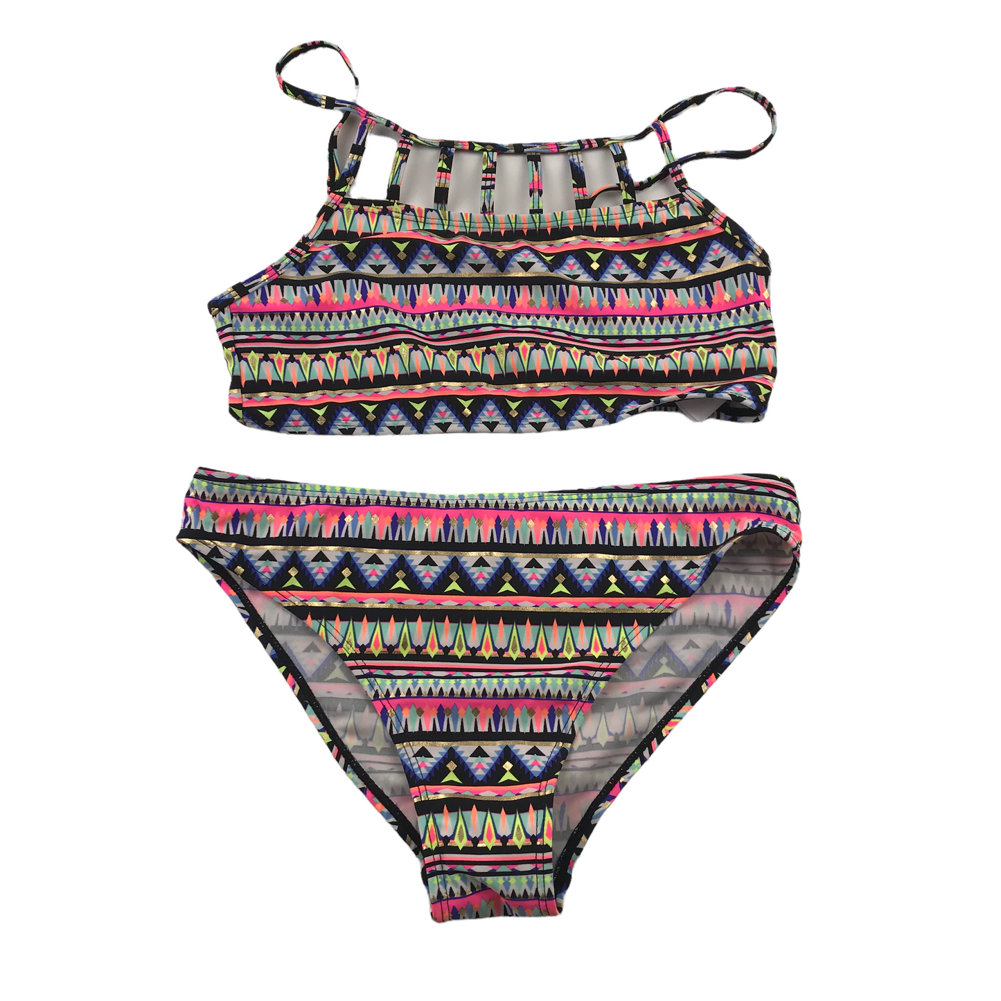 Primark Multicoloured Pattern 2-piece Swimsuit Age 13