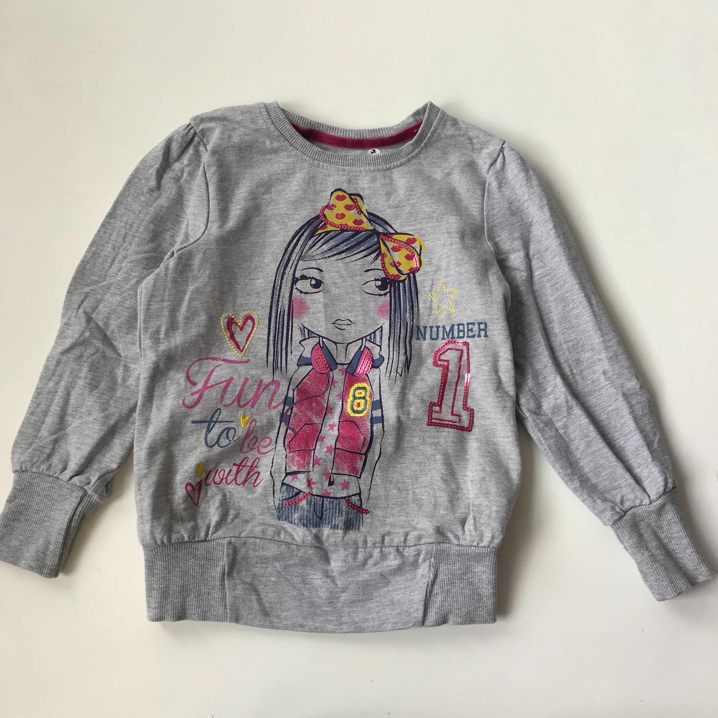 Sweatshirt - 'Fun to Be With no. 1' - Age 7