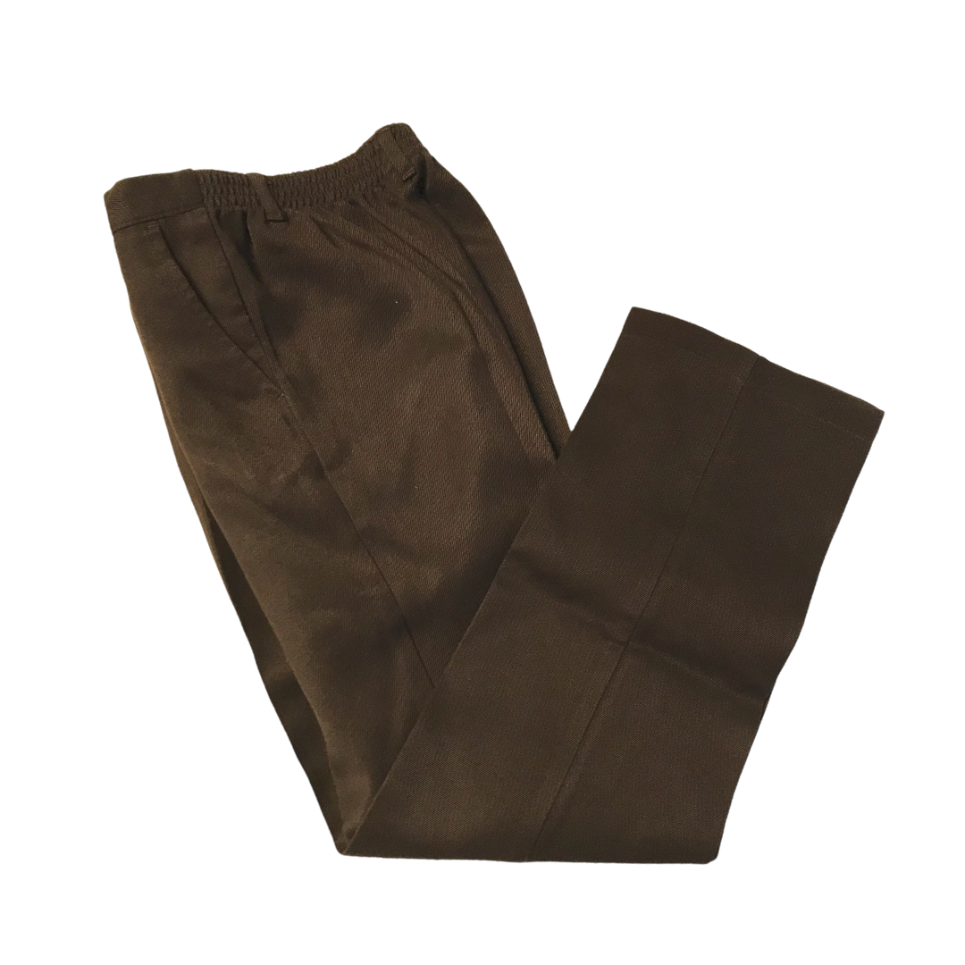 Brown School Trousers with Elasticated Waist