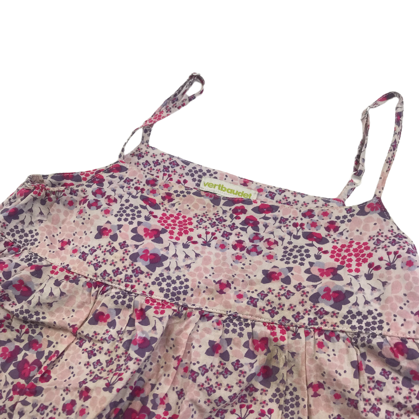 Verbraudet Pink and Purple Floral Layered Top Age 4
