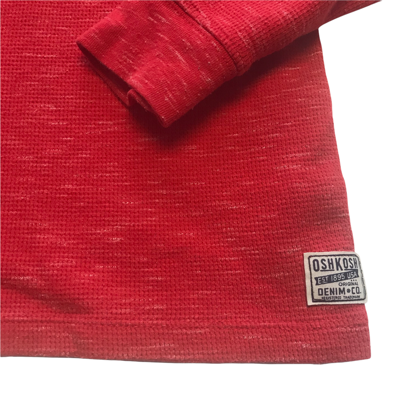 Denim & Co Red Plain T-shirt Age 4