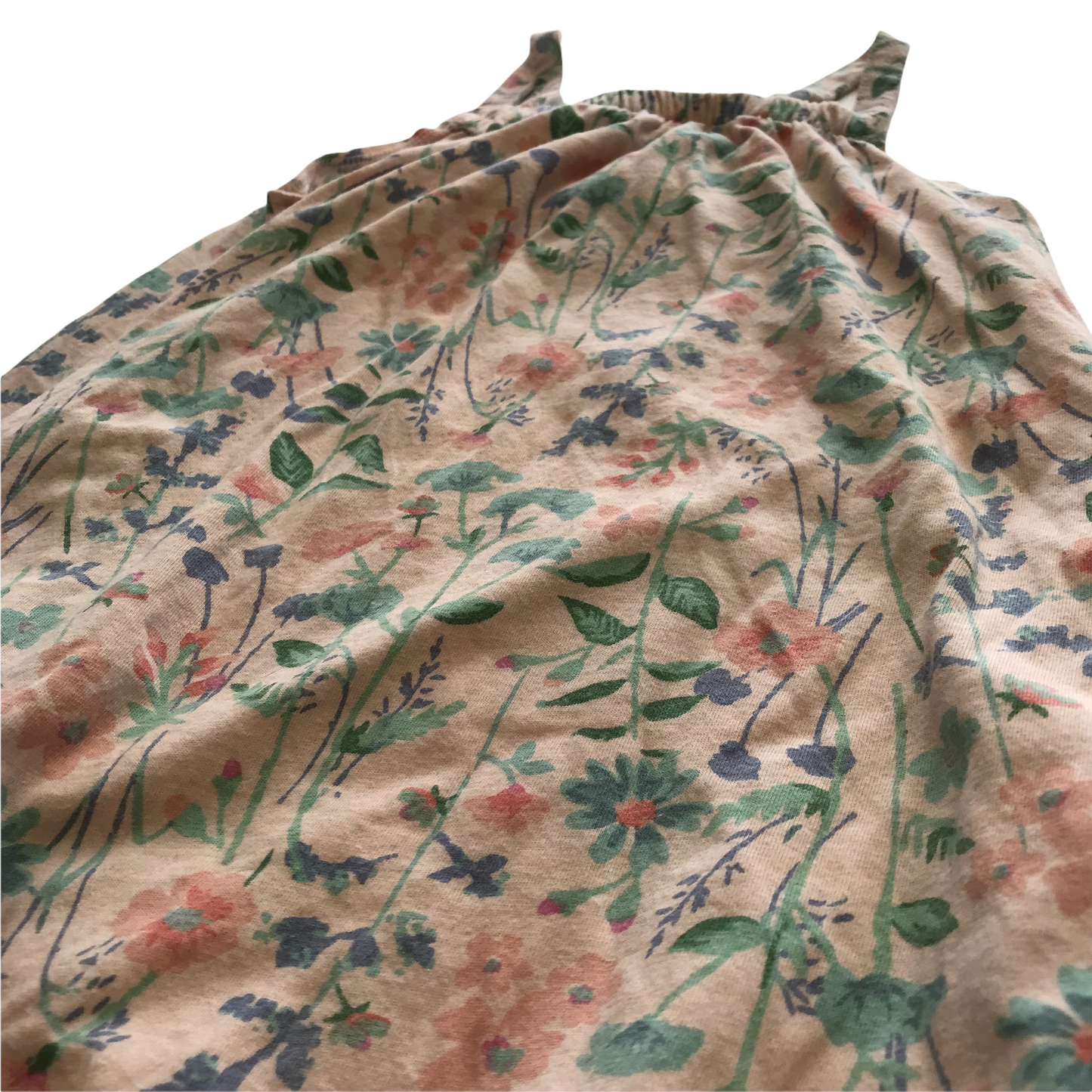 Nutmeg Light Peachy Floral Jumpsuit Age 4