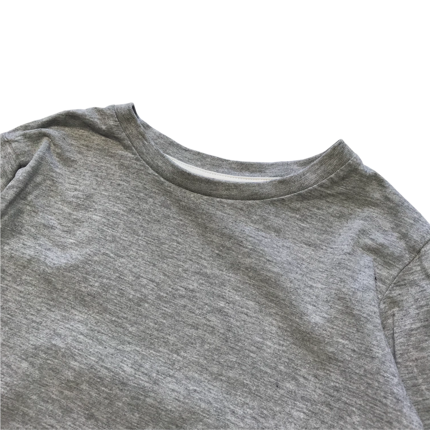 Grey Plain Long Sleeve T-shirt Age 4