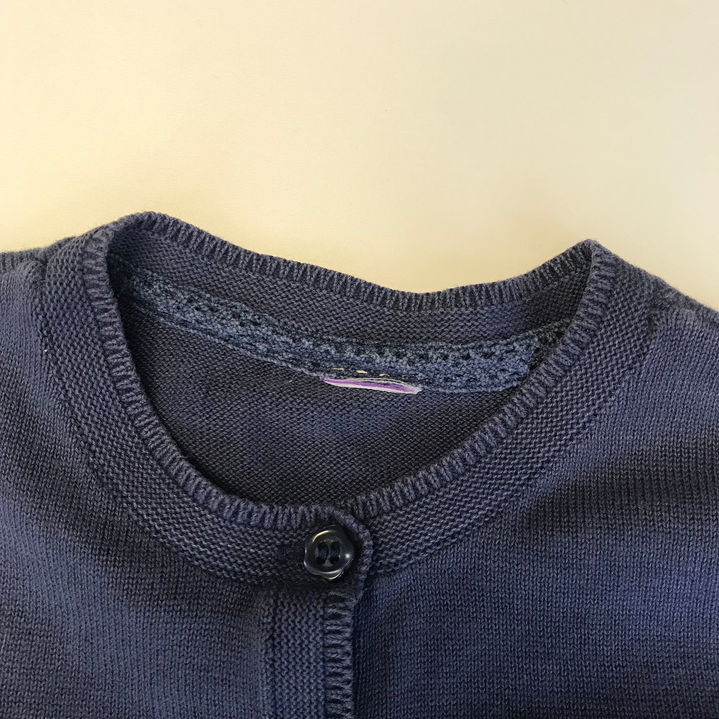 Navy Blue Knitted Button-up Cardigan Age 4