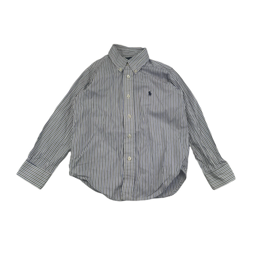 Ralph Lauren White Stripy Shirt Age 5