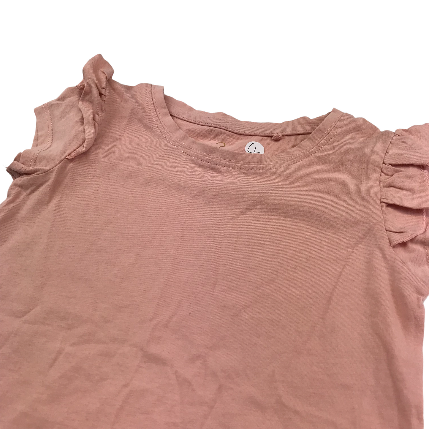 Next Vintage Pink Frilled Shoulder T-shirt Age 4
