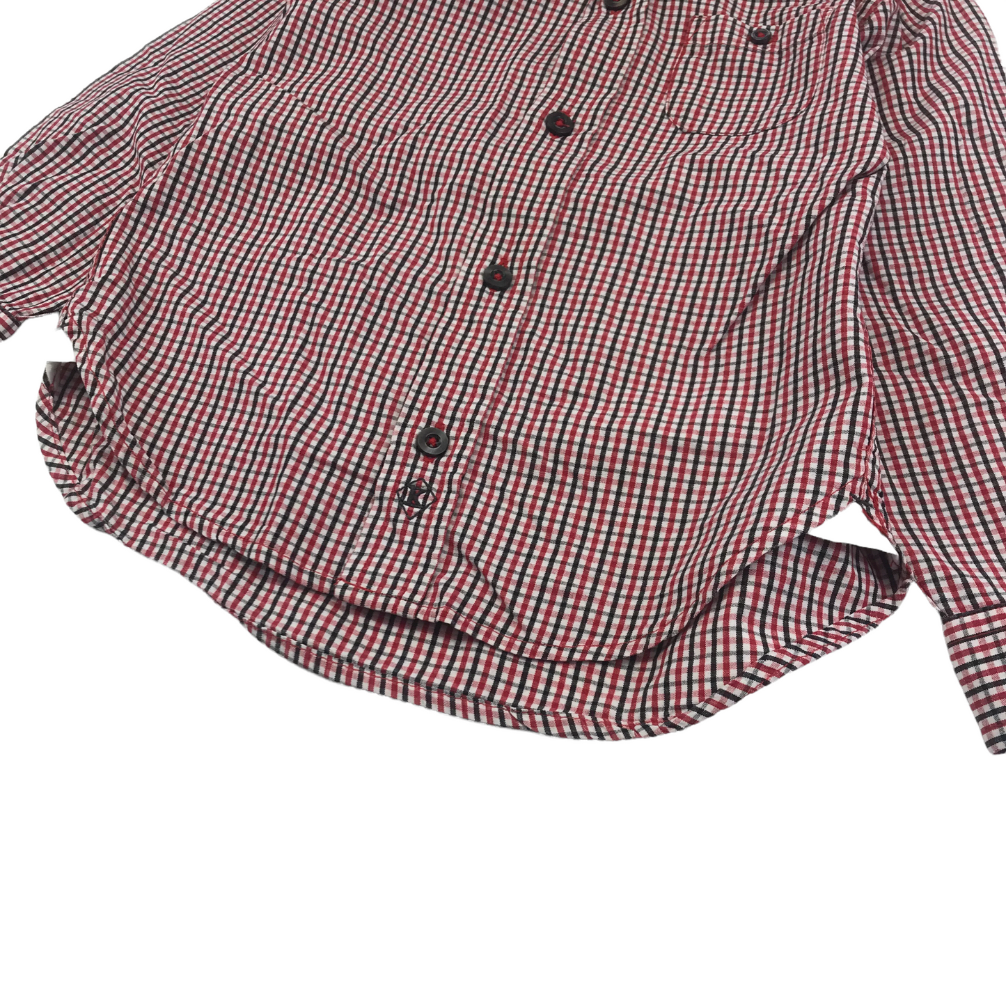 Kitestrings Checked Red and White Shirt Age 4