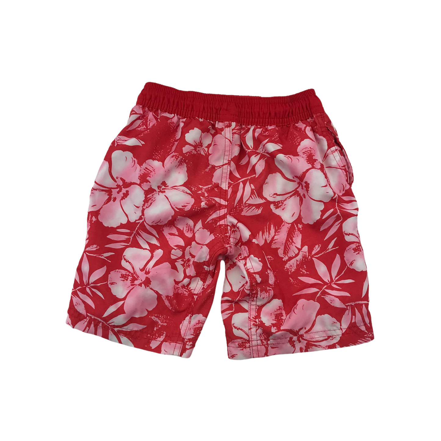 M&S Red Floral Swim Trunks Age 4