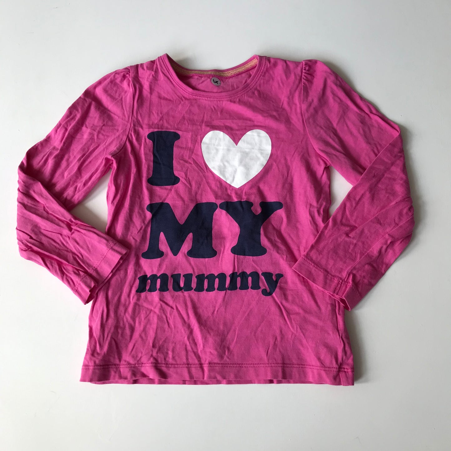 T-shirt - Pink 'I love my mummy' - Age 4