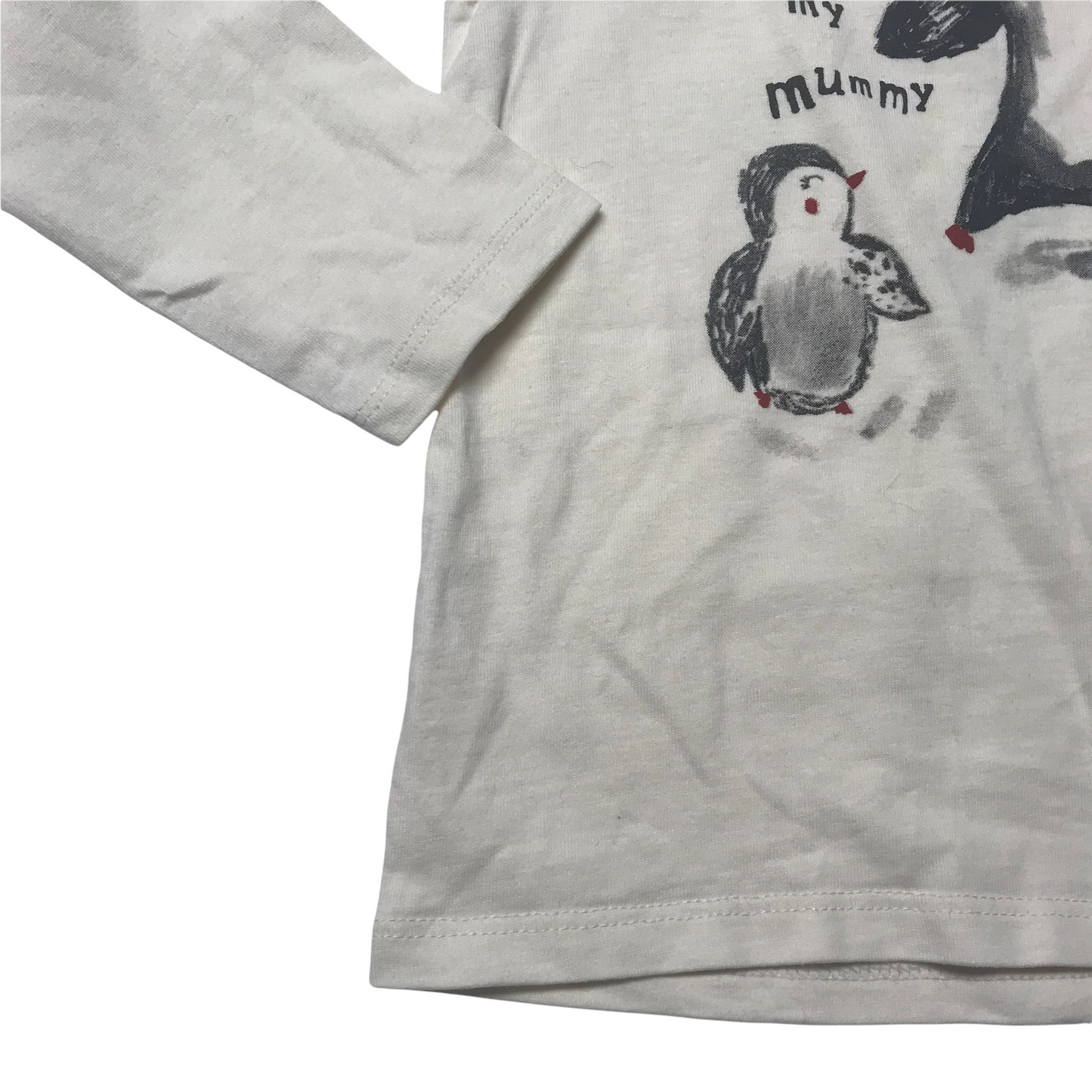 Nutmeg White Penguin T-shirt Age 4