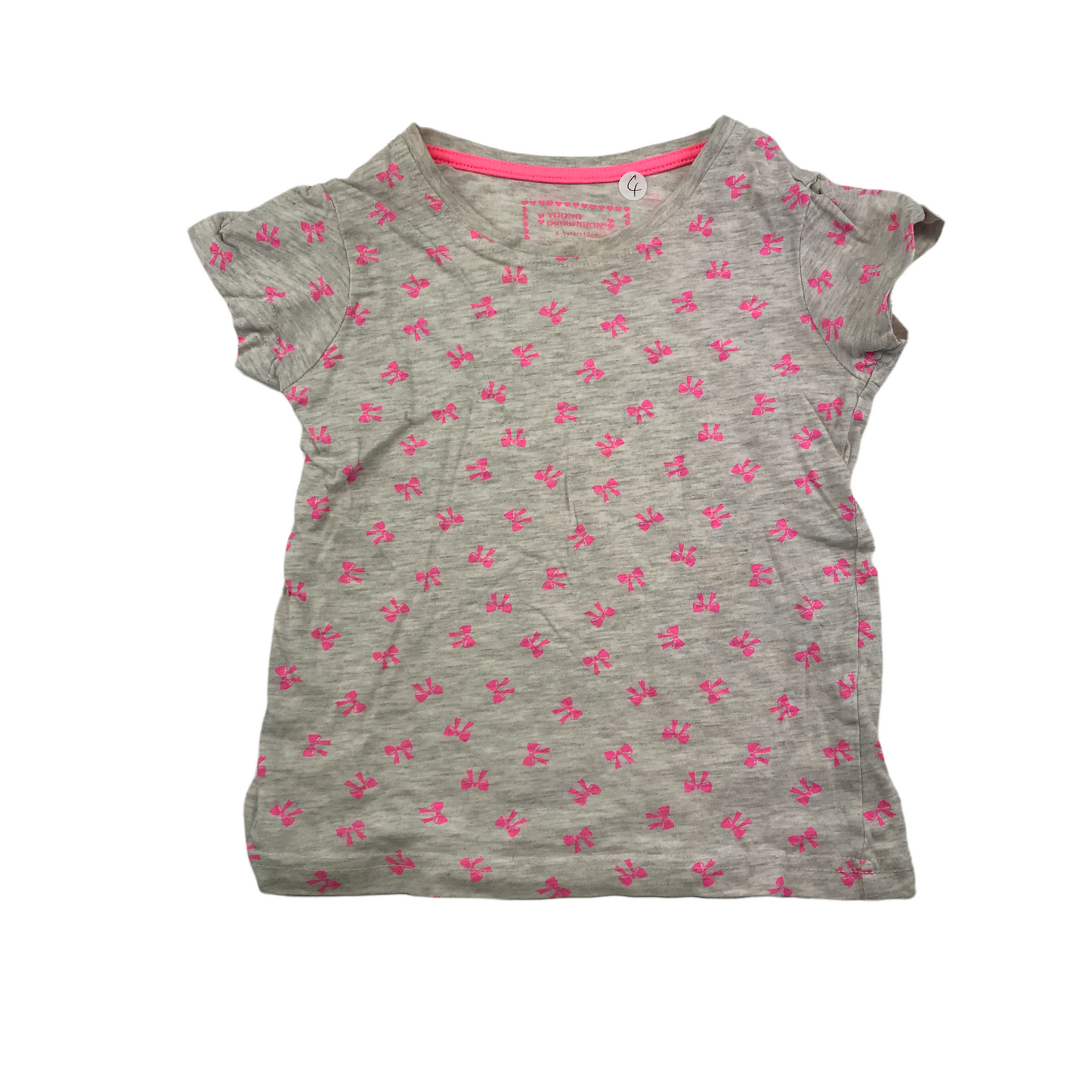 Young Dimension Grey Bowtie T-shirt Age 4