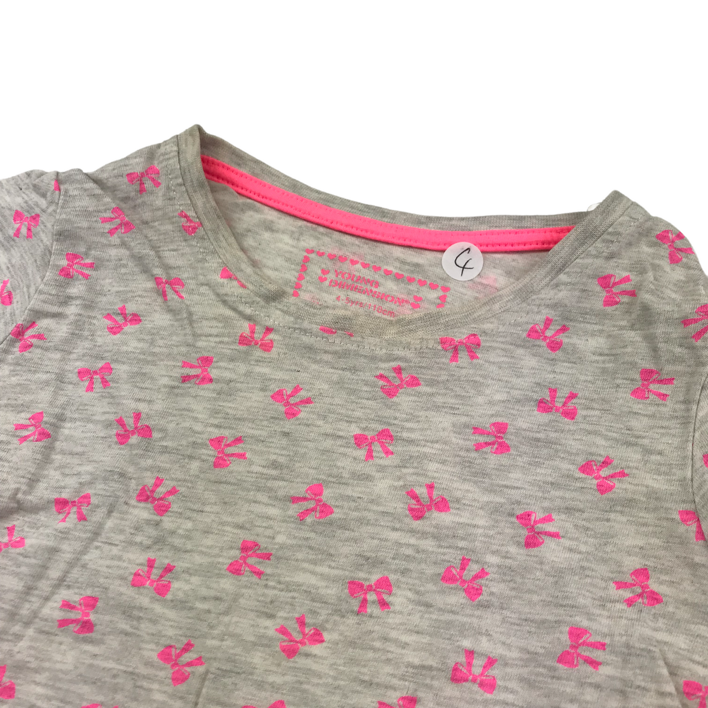 Young Dimension Grey Bowtie T-shirt Age 4