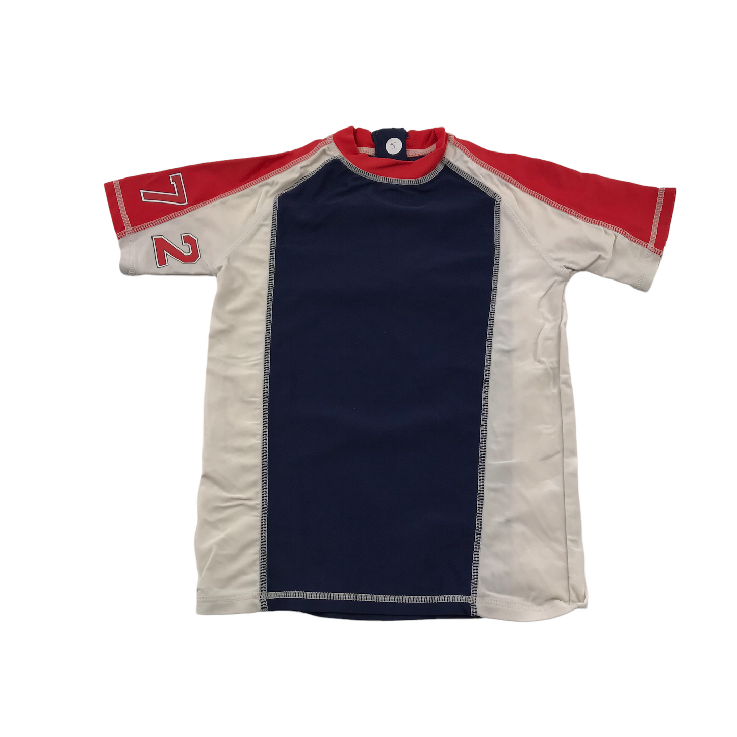 Next Navy and Red Swim Top Age 5