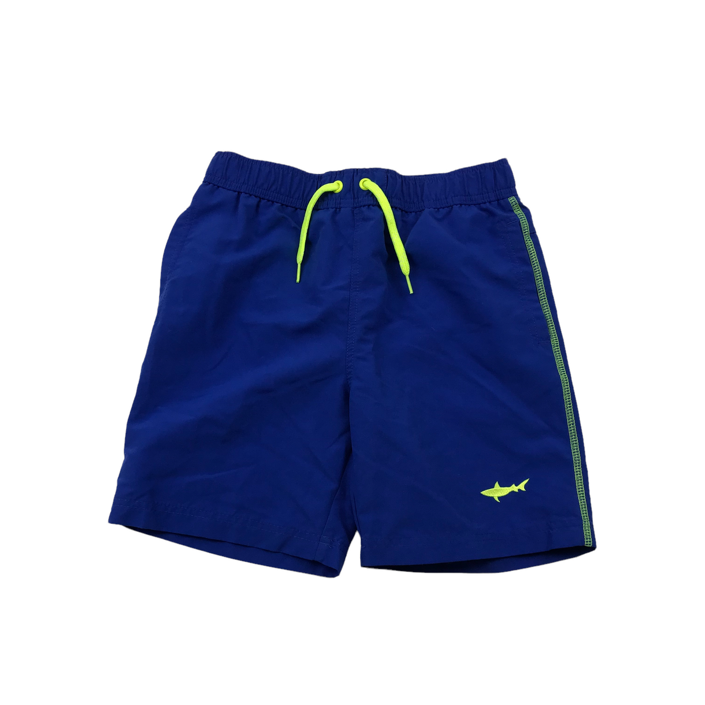 Bluezoo Royal Blue Neon Shark Swim Trunks Age 5