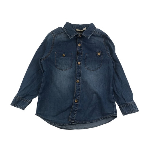 Zara Light Blue Denim Shirt Age 5