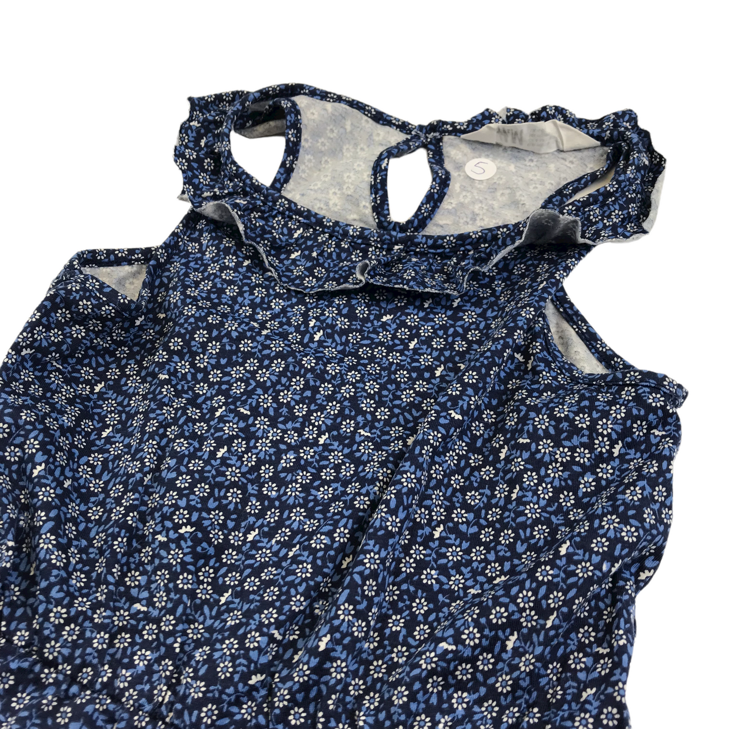 H&M Blue Floral Playsuit Age 5