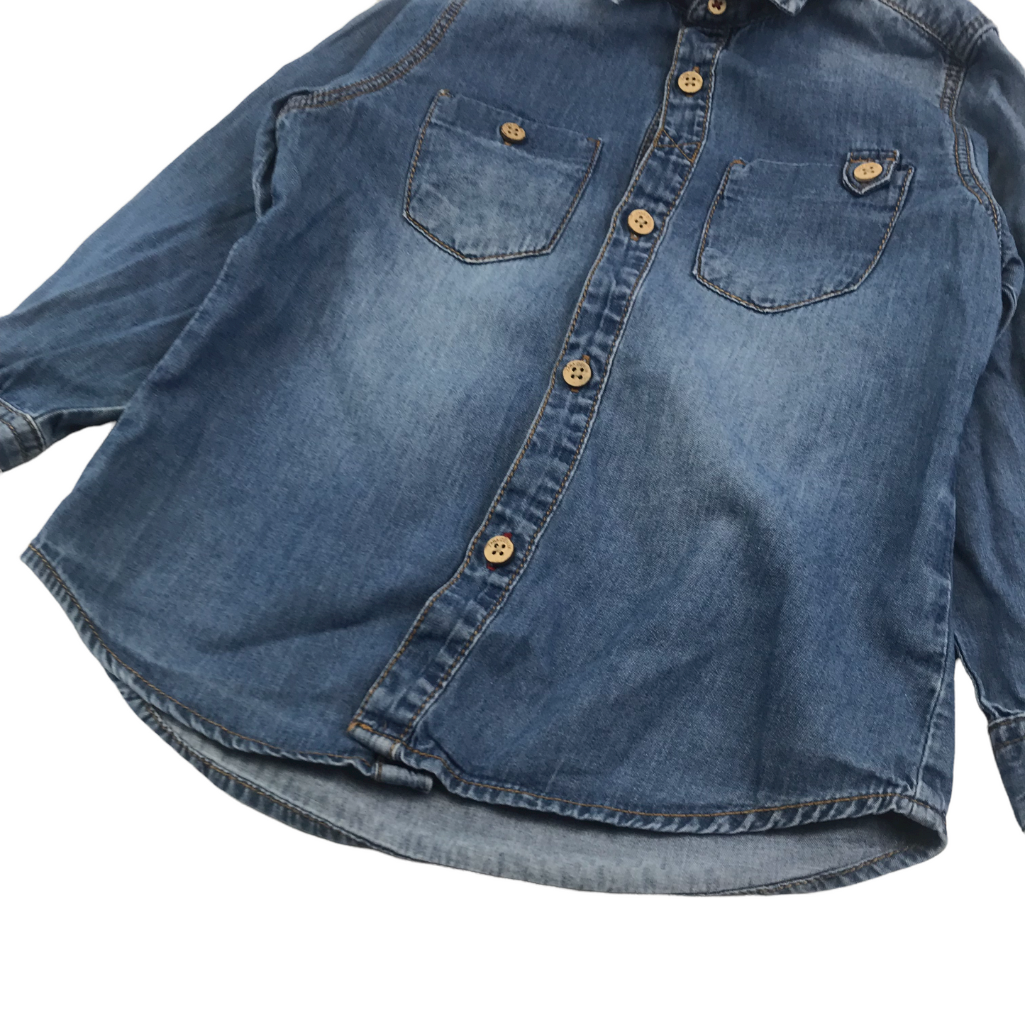 Zara Light Blue Denim Shirt Age 5