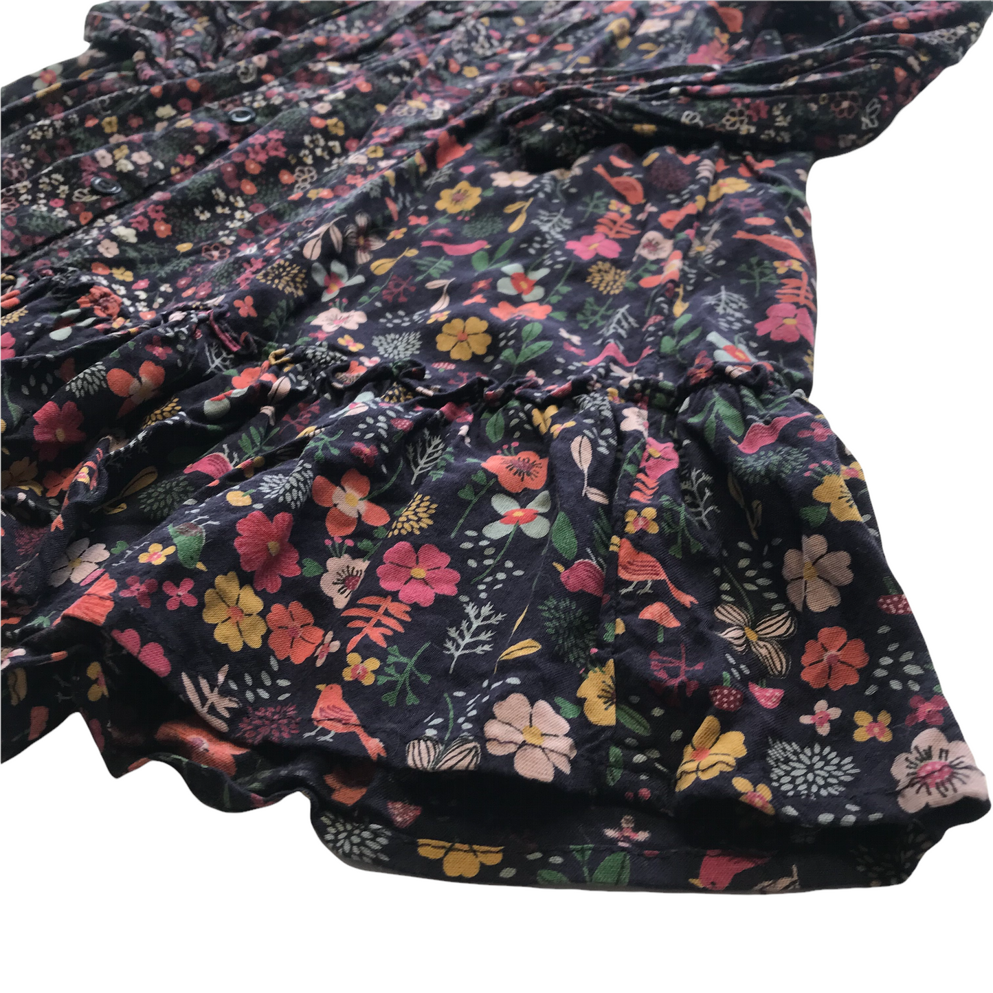 F&F Dark Floral Long Sleeve Dress Age 5