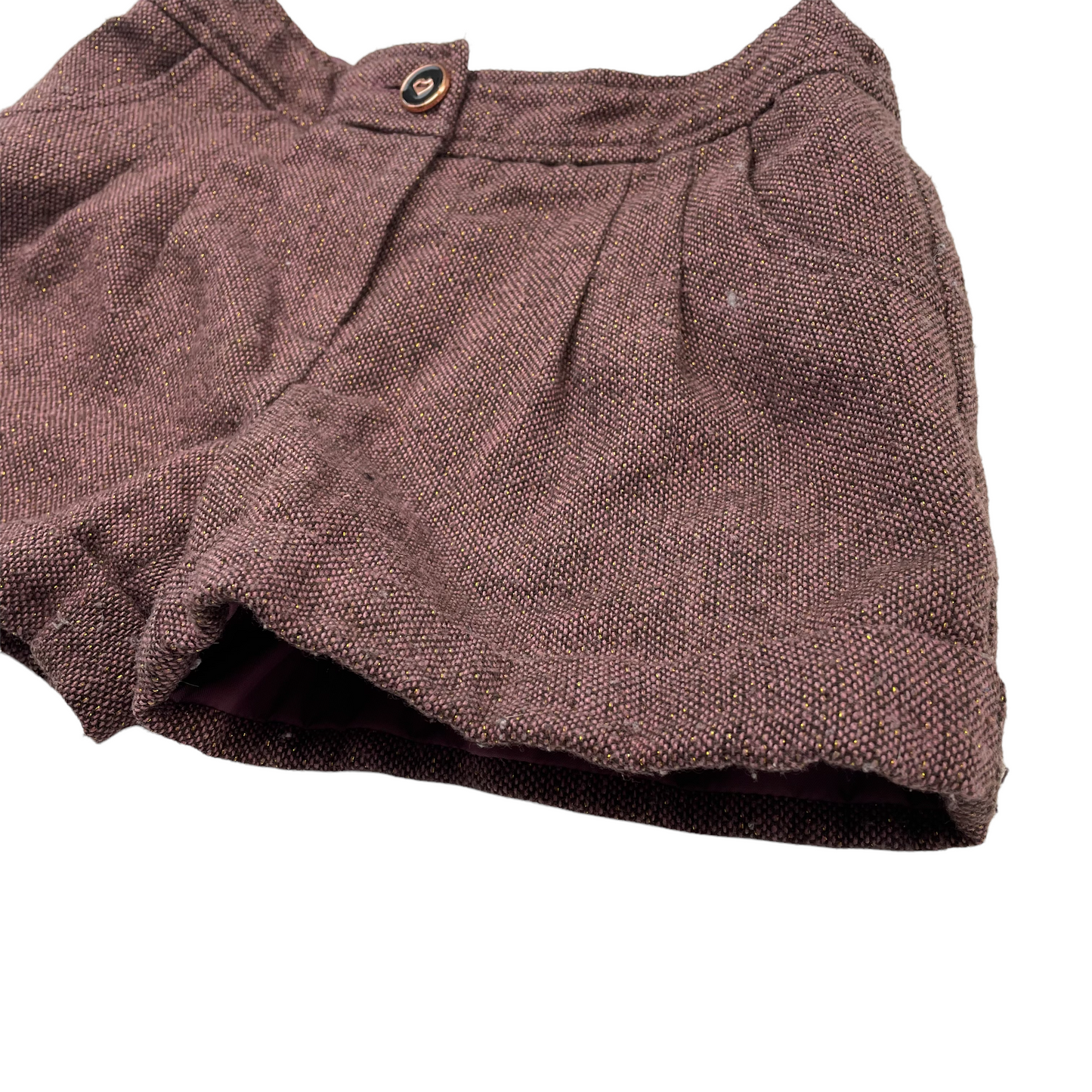Nutmeg Redish Brown Tweed-style Shorts Age 5