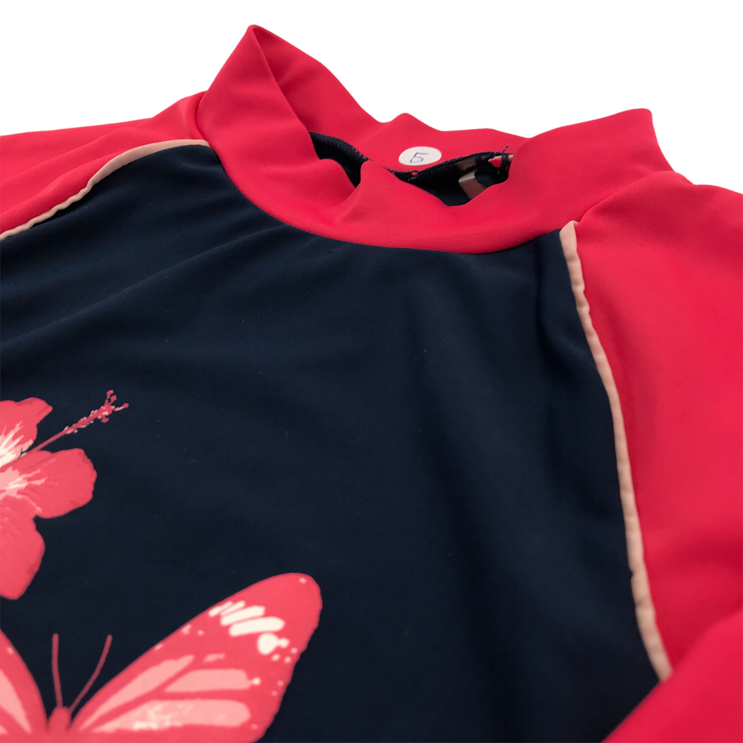 Mountain Warehouse Navy and Pink Butterfly Swim Top Age 5
