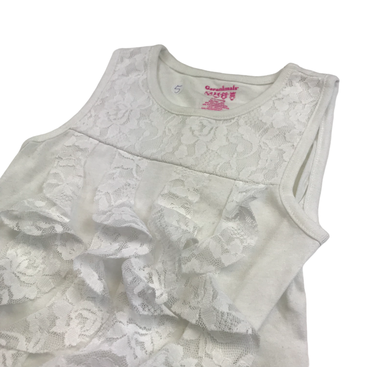 Garanimals White Lace Detailed Top Age 5