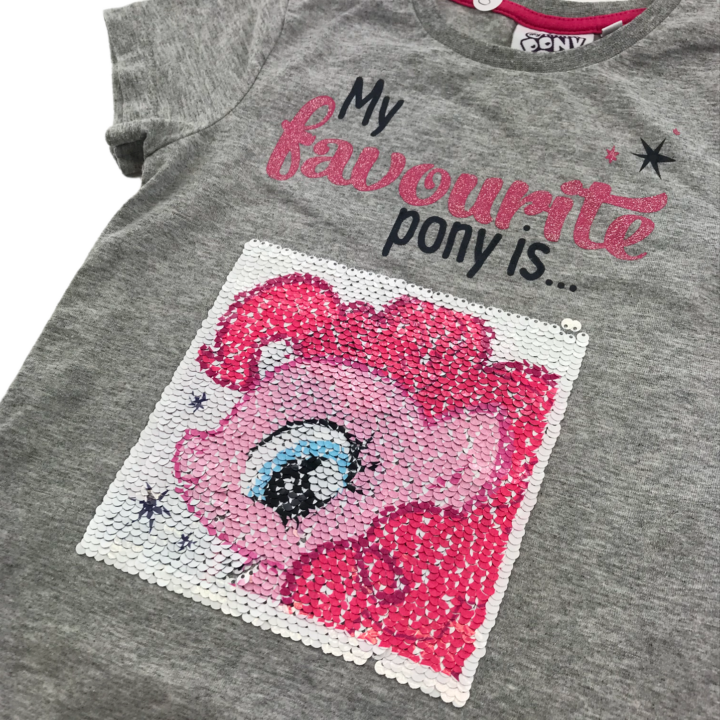 My Little Pony Grey Flip Sequin T-shirt Age 6