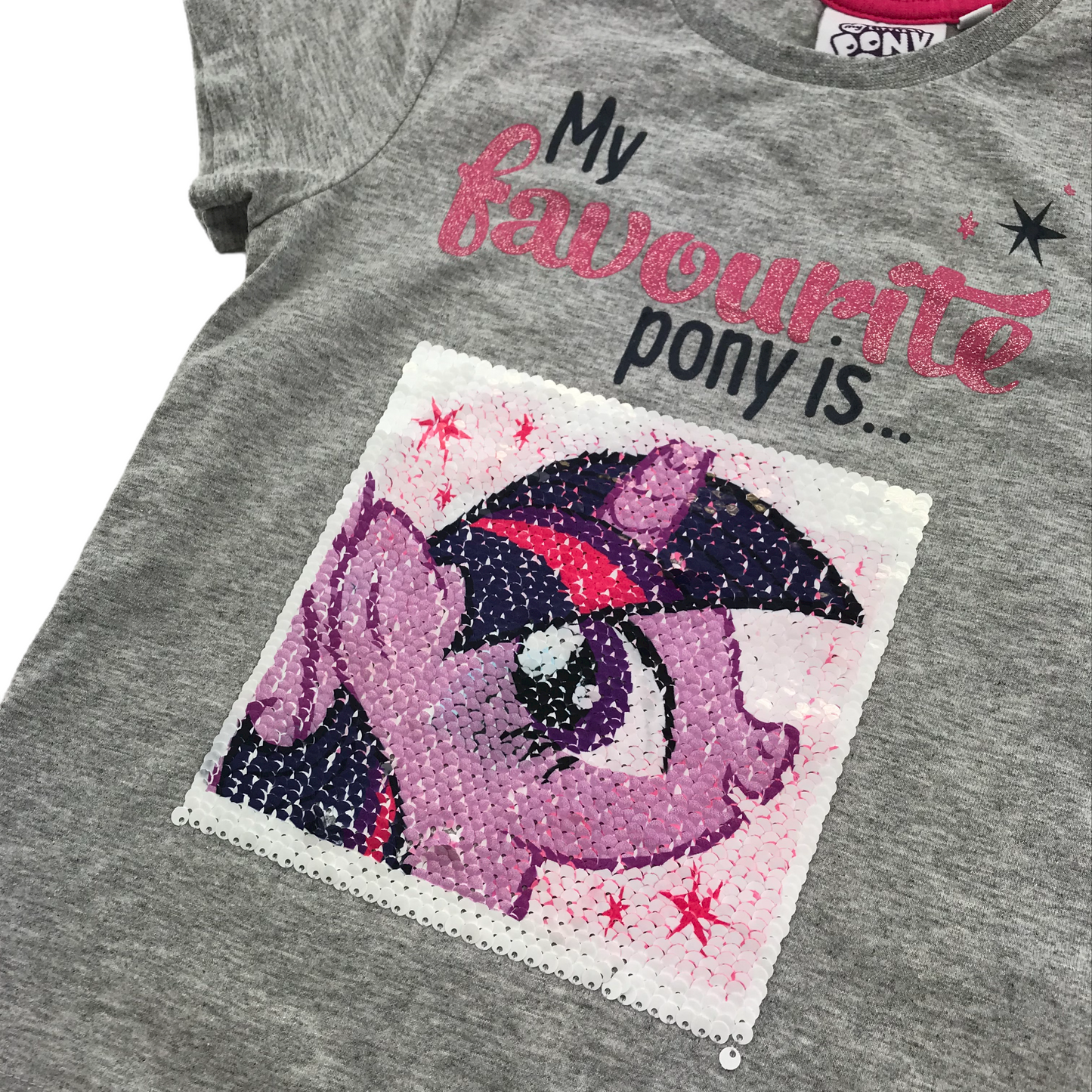 My Little Pony Grey Flip Sequin T-shirt Age 6