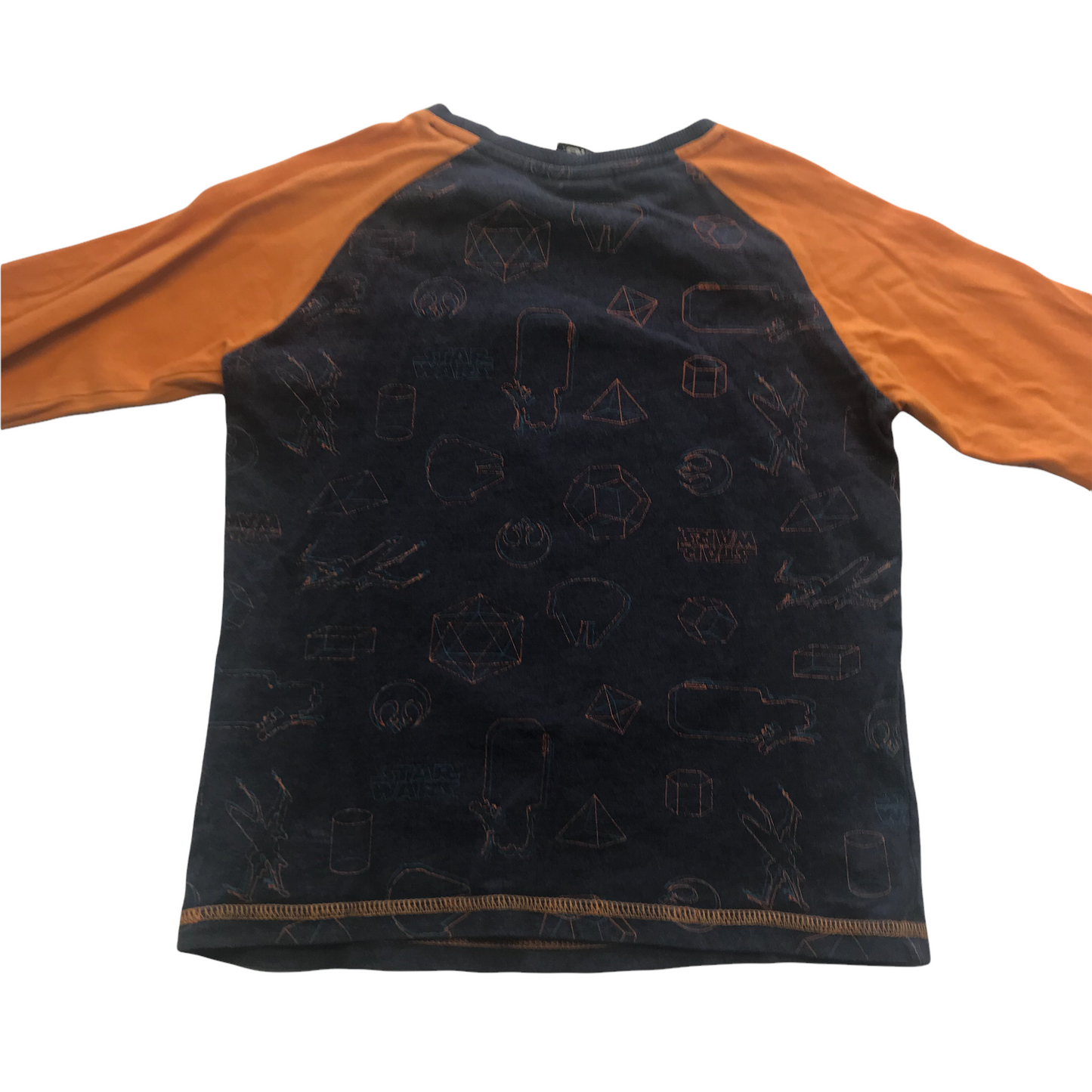 Star Wars Orange and Grey Droid Long Sleeve T-shirt Age 6
